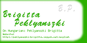 brigitta peklyanszki business card